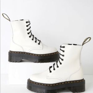 White platform Dr. Martens